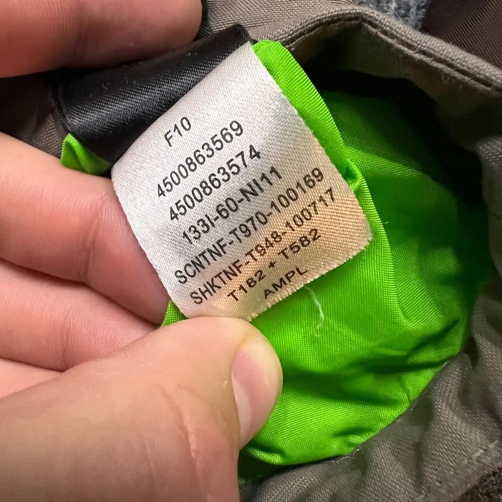 The North Face HyVent Ski Jacket Mens Brown Hooded Shell Small Waterproof Zip